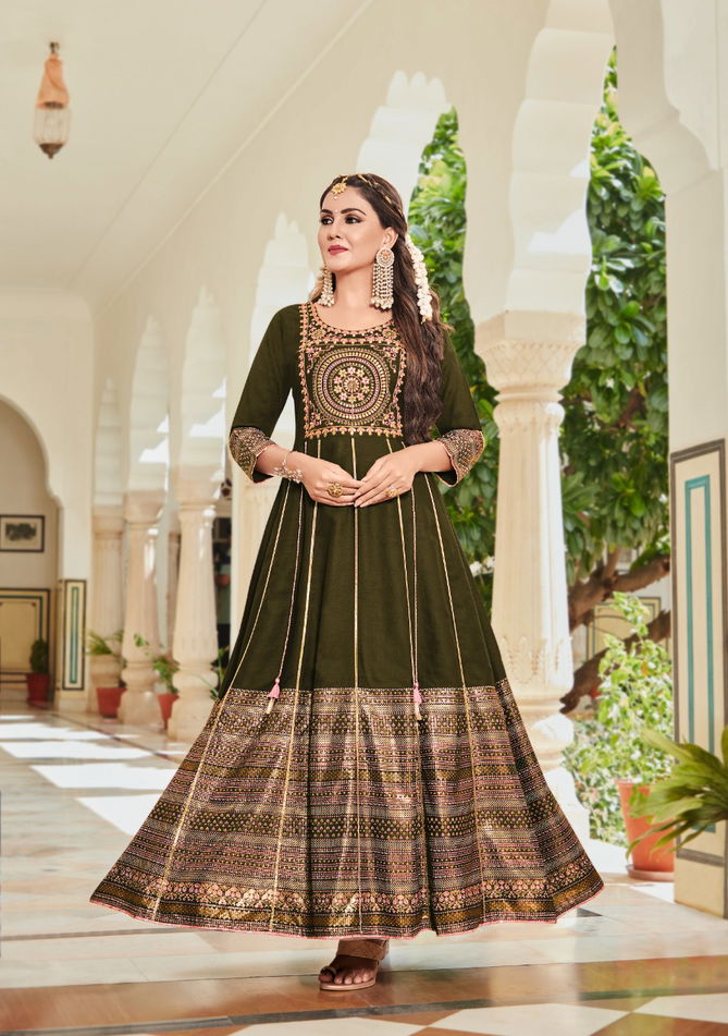 Fashion Colourbar 8 Festive Wear Anarkali Long Wholesale Kurti Collection